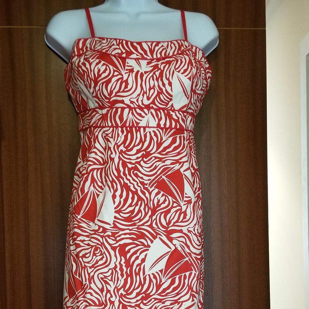 NWT Vineyard Vines Red & White Dress Size 10
